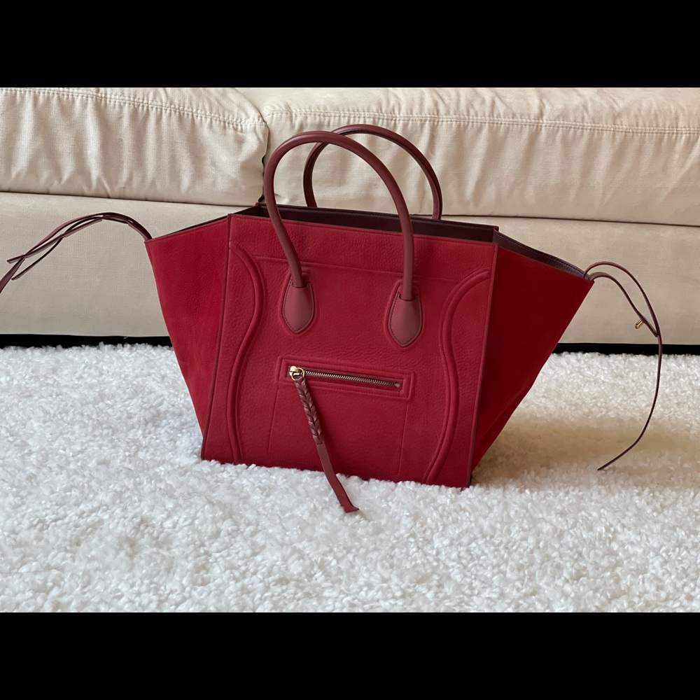 Celine Phantom Red leather tote